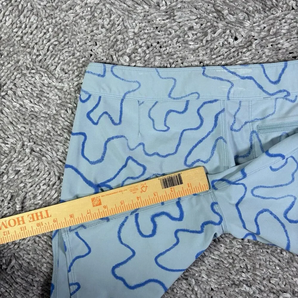 Patagonia Stretch Hydropeak Gerry Lopez Board Shorts Mens 30 Baby Blue Summer